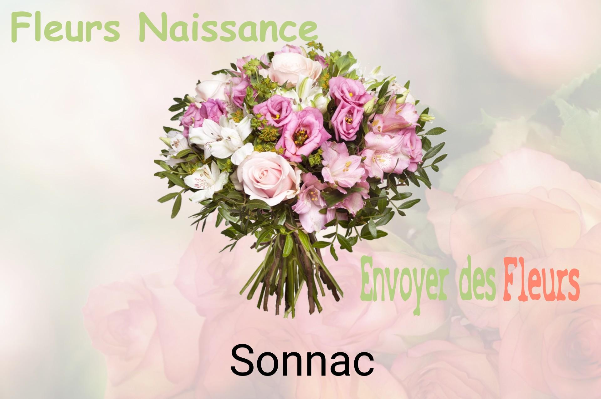 Bouquet de fleurs de naissance livré à Sonnac